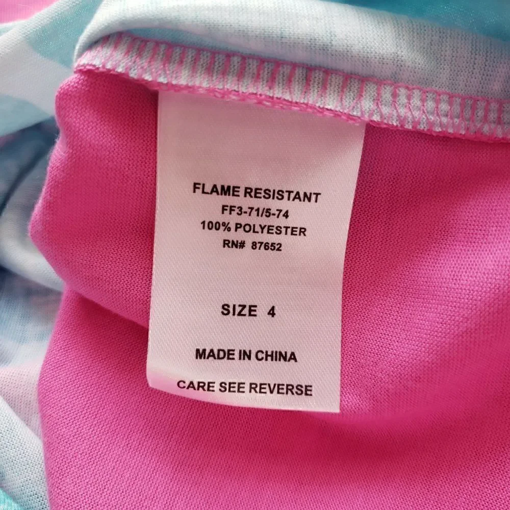 Jo Jo Siwa Pajama Set 3 Piece Top Pants Shorts Pink Girls Size 4 Nickelodeon NEW